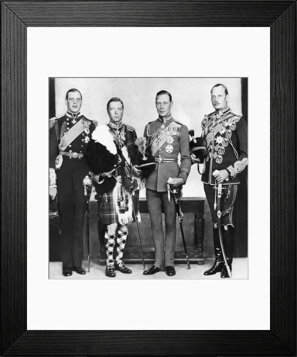 Framed Print : The Prince of Wales with his brothers, c1930s Framed Print : The Prince of Wales with his brothers, c1930s