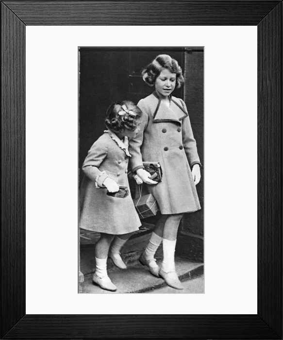 Framed Print : Princess Elizabeth and her sister, c1936 Framed Print : Princess Elizabeth and her sister, c1936