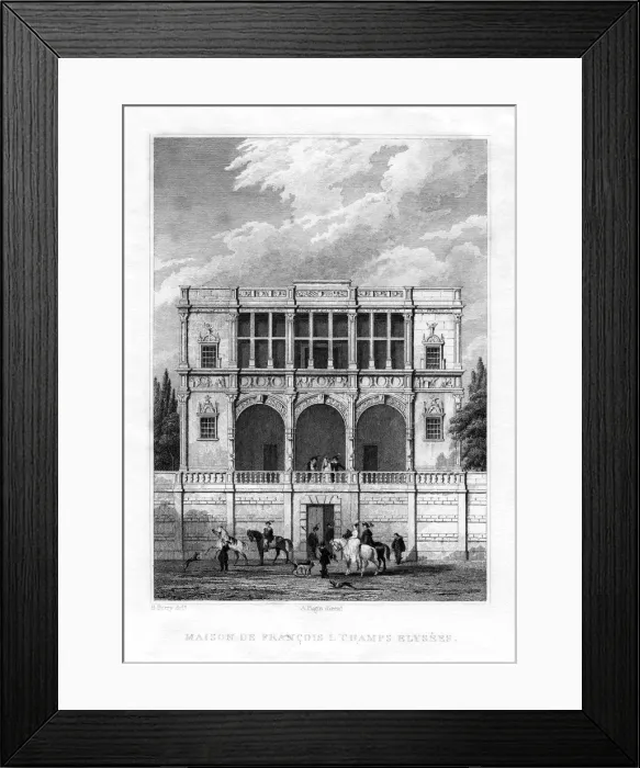 Framed Print : The house of Francis I, Champs-Elysees, Paris, 1830 Framed Print : The house of Francis I, Champs-Elysees, Paris, 1830