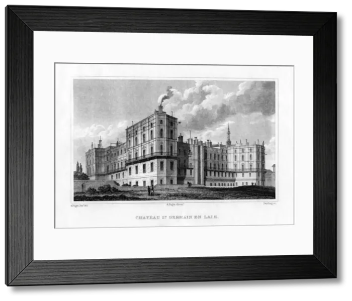 Framed Print : Chateau de Saint Germain en Laye, Paris, c1830. Artist: MJ Starling Framed Print : Chateau de Saint Germain en Laye, Paris, c1830. Artist: MJ Starling