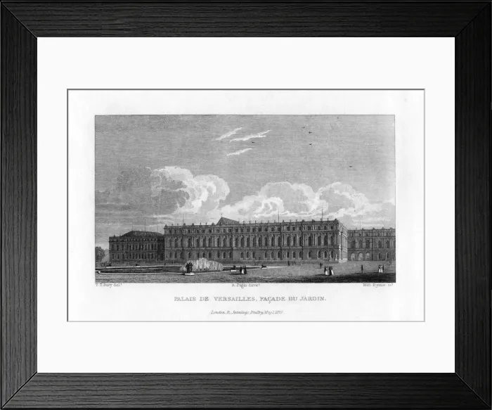 Framed Print : Palace of Versailles, near Paris, 1829. Artist: Byrne Framed Print : Palace of Versailles, near Paris, 1829. Artist: Byrne