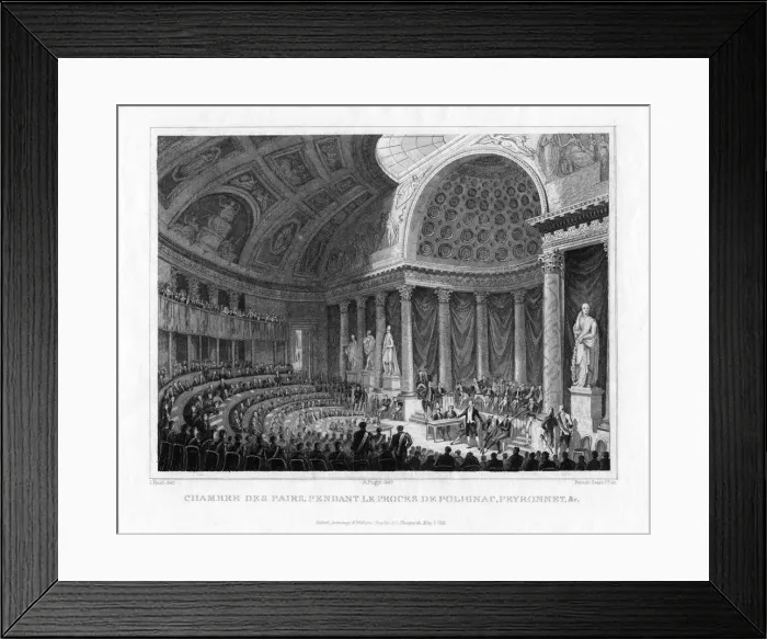 Framed Print : Chambre des Pairs, France, 1831. Artist: Fenner, Sears & Co Framed Print : Chambre des Pairs, France, 1831. Artist: Fenner, Sears & Co