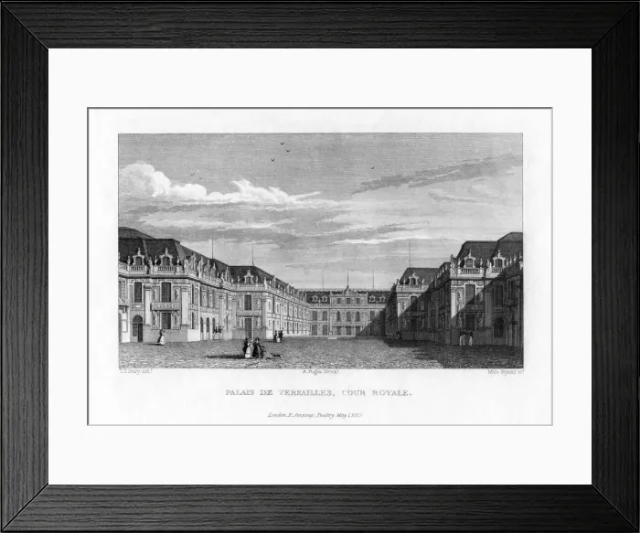 Framed Print : Royal Court, Palace of Versailles, near Paris, 1829. Artist: Byrne Framed Print : Royal Court, Palace of Versailles, near Paris, 1829. Artist: Byrne