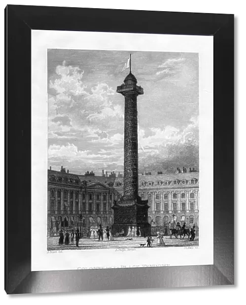 The Vendome Column, Place Vendome, Paris, 1829. Artist: J Lewis