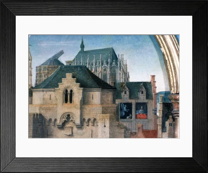 Framed Print : St Ursula Shrine, Departure from Cologne, Detail, 1489. Artist: Hans Memling Framed Print : St Ursula Shrine, Departure from Cologne, Detail, 1489. Artist: Hans Memling