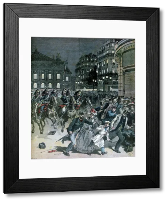 Framed Print : A representation of the opera Lohengrin, Place de l Opera, 1891. Artist: Henri Meyer Framed Print : A representation of the opera Lohengrin, Place de l Opera, 1891. Artist: Henri Meyer
