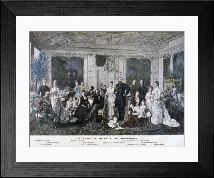 Framed Print : The royal family of Denmark, 1891. Artist: Henri Meyer Framed Print : The royal family of Denmark, 1891. Artist: Henri Meyer