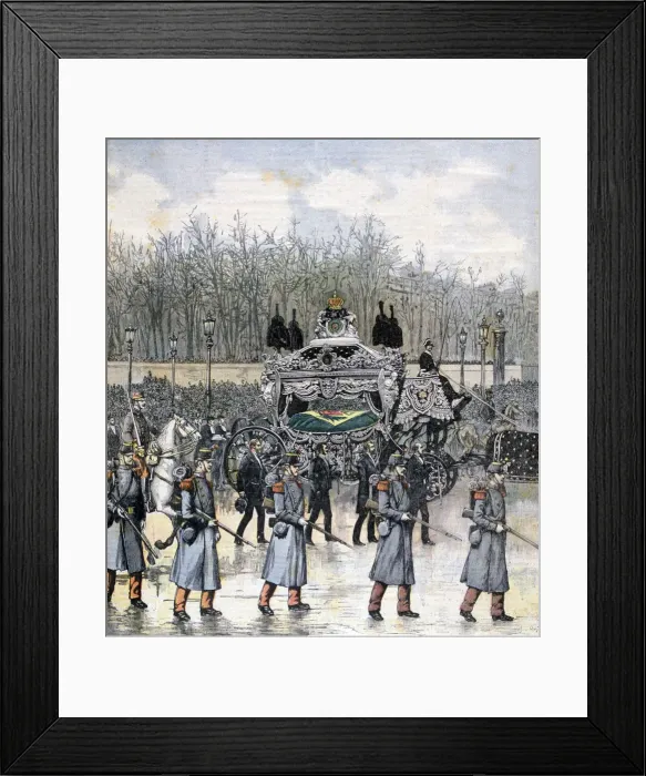 Framed Print : Funeral of the emperor of Brazil, 1891. Artist: Henri Meyer Framed Print : Funeral of the emperor of Brazil, 1891. Artist: Henri Meyer
