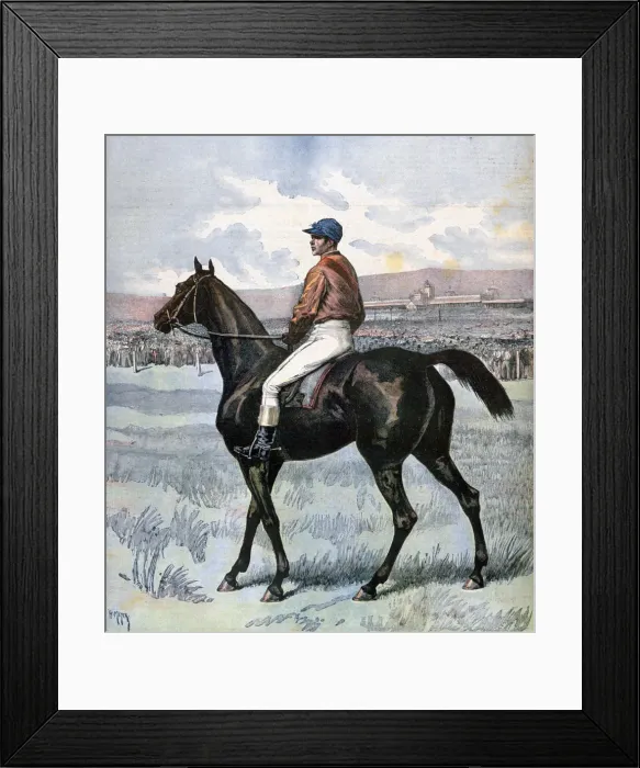 Framed Print : Clamart, winner of the Grand Prix de Paris, owned by Edmond Blanc, 1892. Artist: Henri Meyer Framed Print : Clamart, winner of the Grand Prix de Paris, owned by Edmond Blanc, 1892. Artist: Henri Meyer