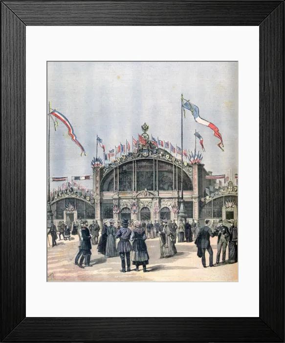 Framed Print : Facade of the Franco-Russian exposition, Moscow, 1891. Artist: Henri Meyer Framed Print : Facade of the Franco-Russian exposition, Moscow, 1891. Artist: Henri Meyer