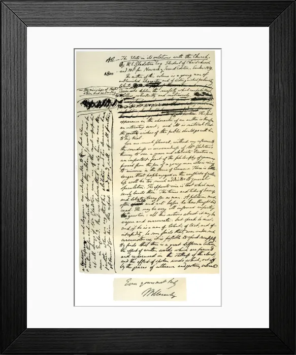 Framed Print : Article on The State in its Relations with the Church, 1839. Artist: Thomas Babington Macaulay, 1st Baron Macaulay Framed Print : Article on The State in its Relations with the Church, 1839. Artist: Thomas Babington Macaulay, 1st Baron Macaulay