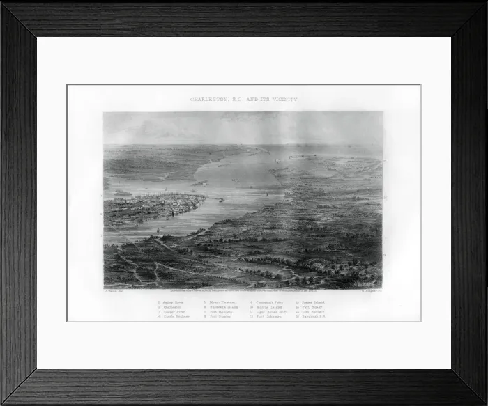 Framed Print : Charleston, South Carolina, 1862-1867. Artist: W Ridgway Framed Print : Charleston, South Carolina, 1862-1867. Artist: W Ridgway