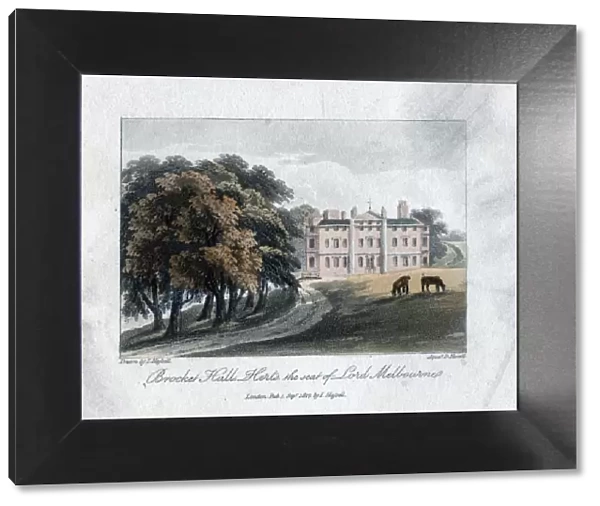 Brocket Hall, Herts, the seat of Lord Melbourne, 1817. Artist: Daniel Havell