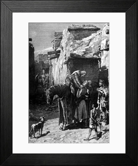 Framed Print : St Louis, King of France, seeking refuge from the Saracens, (1909) Framed Print : St Louis, King of France, seeking refuge from the Saracens, (1909)