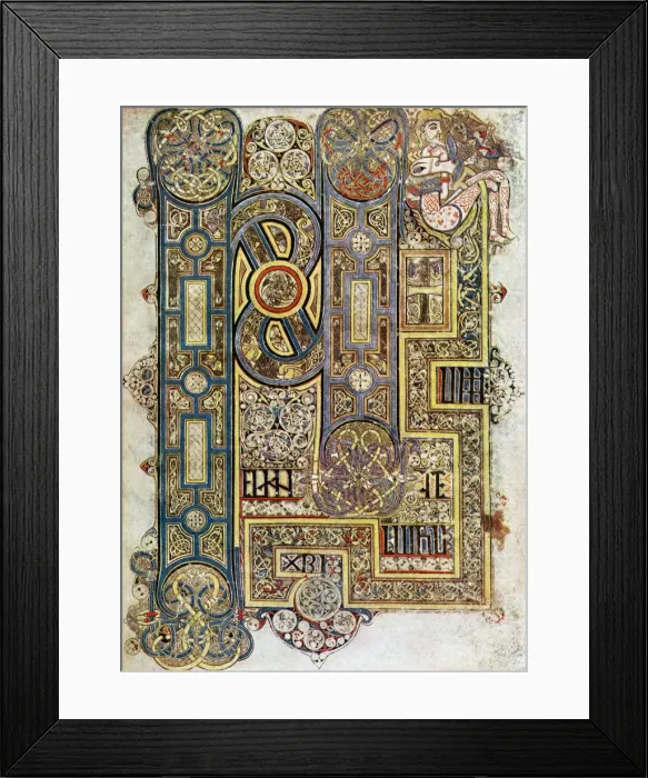 Framed Print : The Opening Words of St Marks Gospel, 800 AD, (20th century)