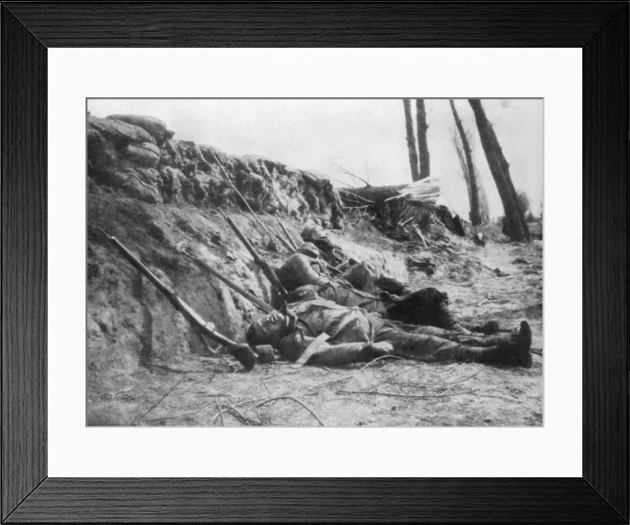 Framed Print : French Zouave infantry killed by gas, Second Battle of Ypres, Belgium, 22 April 1915, (1929) Framed Print : French Zouave infantry killed by gas, Second Battle of Ypres, Belgium, 22 April 1915, (1929)