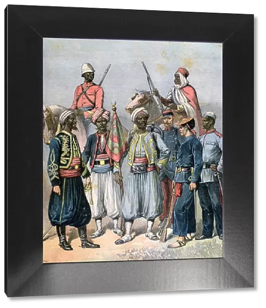 The French colonial forces, 1891. Artist: Henri Meyer