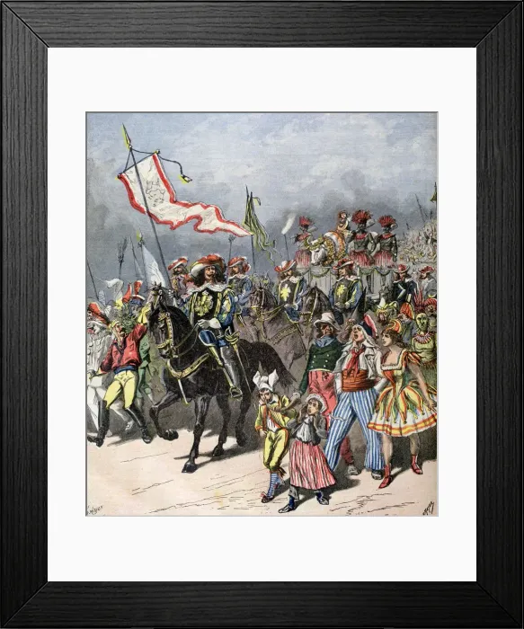 Framed Print : French carnival of the fattened ox, in former times, 1891. Artist: Henri Meyer Framed Print : French carnival of the fattened ox, in former times, 1891. Artist: Henri Meyer