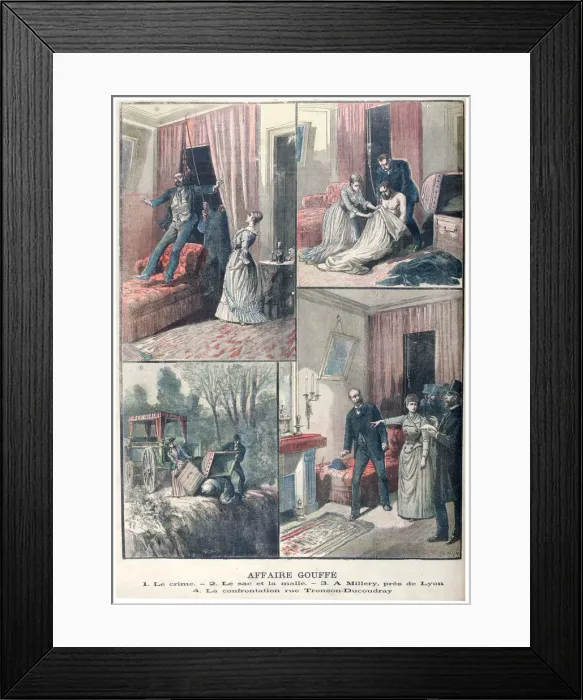 Framed Print : The Gouffe Mystery, 1890. Artist: Henri Meyer Framed Print : The Gouffe Mystery, 1890. Artist: Henri Meyer