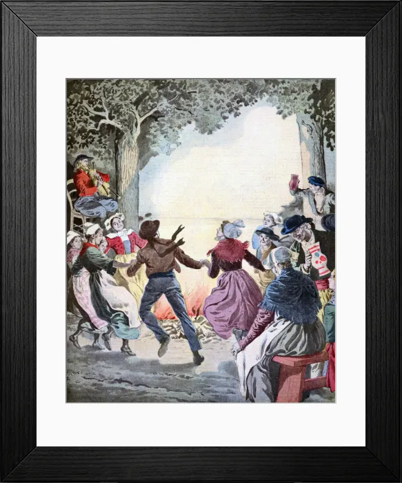 Framed Print : The fires of Midsummers Day, 1912 Framed Print : The fires of Midsummers Day, 1912