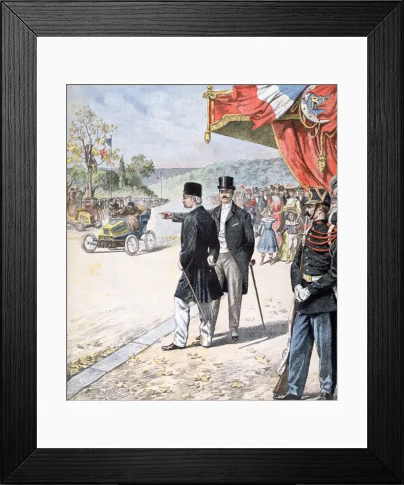 Framed Print : The Persian Shah Mozzafar al-Din Shah Qajar in France, 1902 Framed Print : The Persian Shah Mozzafar al-Din Shah Qajar in France, 1902