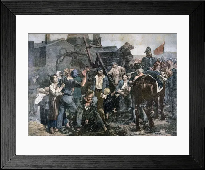 Framed Print : The Miners Strike in Carmaux, 1892 Framed Print : The Miners Strike in Carmaux, 1892