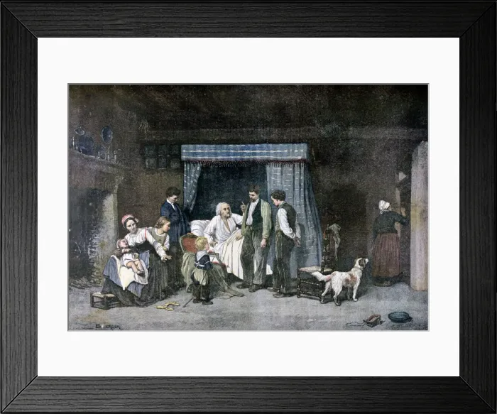 Framed Print : The Worker and his Children, 1892. Artist: Theophile Emmanuel Duverger Framed Print : The Worker and his Children, 1892. Artist: Theophile Emmanuel Duverger