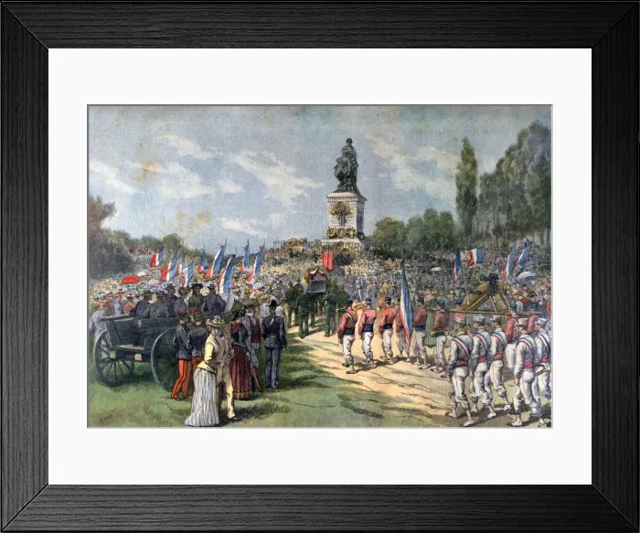 Framed Print : Anniversary of the Battle of Mars-la-Tour, 16 August 1870, (1892). Artist: Henri Meyer Framed Print : Anniversary of the Battle of Mars-la-Tour, 16 August 1870, (1892). Artist: Henri Meyer