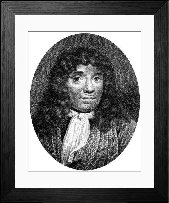 Framed Print : Antoni van Leeuwenhoek, Dutch pioneer of microscopy, (1813). Artist: J Chapman Framed Print : Antoni van Leeuwenhoek, Dutch pioneer of microscopy, (1813). Artist: J Chapman