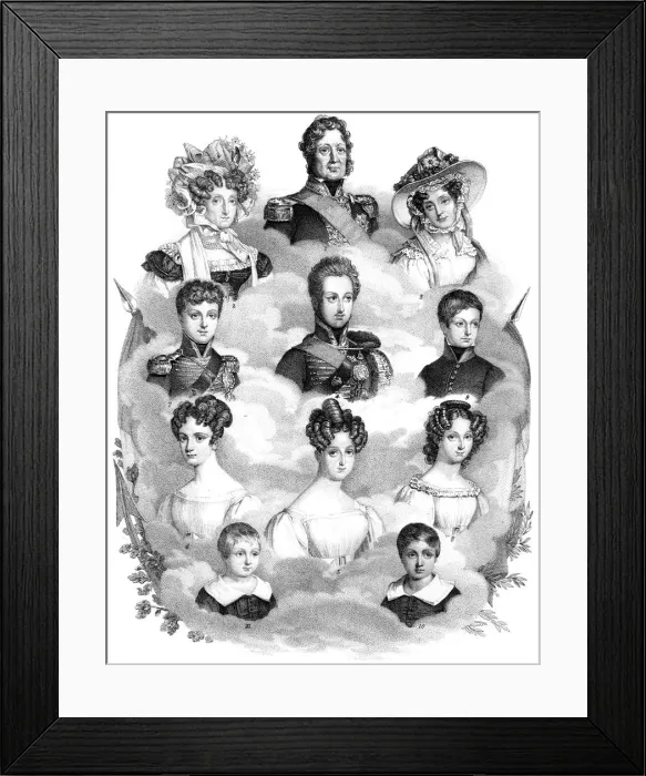 Framed Print : Louis-Phillipe, King of France, and his family, 19th century Framed Print : Louis-Phillipe, King of France, and his family, 19th century