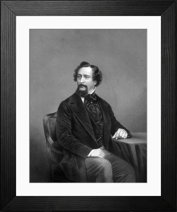 Framed Print : Charles Dickens, English novelist, 19th century. Artist: DJ Pound Framed Print : Charles Dickens, English novelist, 19th century. Artist: DJ Pound