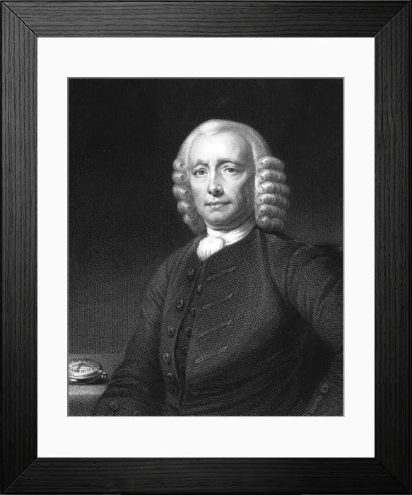 Framed Print : John Harrison, English clock maker, 1768. Artist: W Holl Framed Print : John Harrison, English clock maker, 1768. Artist: W Holl