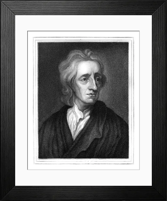 Framed Print : John Locke, English philosopher, (1825). Artist:s Freeman Framed Print : John Locke, English philosopher, (1825). Artist:s Freeman