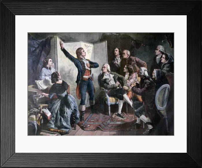 Framed Print : Rouget de Lisle singing the Marseillaise, 1892. Artist: Henri Meyer