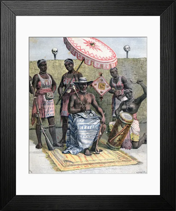 Framed Print : Behanzin, King of Dahomey, 1892. Artist: Henri Meyer Framed Print : Behanzin, King of Dahomey, 1892. Artist: Henri Meyer