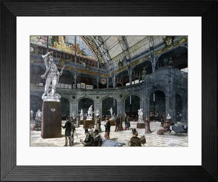 Framed Print : The New Sculpture Pavilion at the Palais de l Industrie, 1892. Artist: Henri Meyer Framed Print : The New Sculpture Pavilion at the Palais de l Industrie, 1892. Artist: Henri Meyer