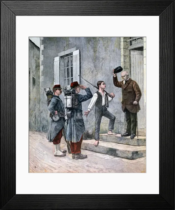 Framed Print : The Billet, after a painting by Cres, 1892 Framed Print : The Billet, after a painting by Cres, 1892