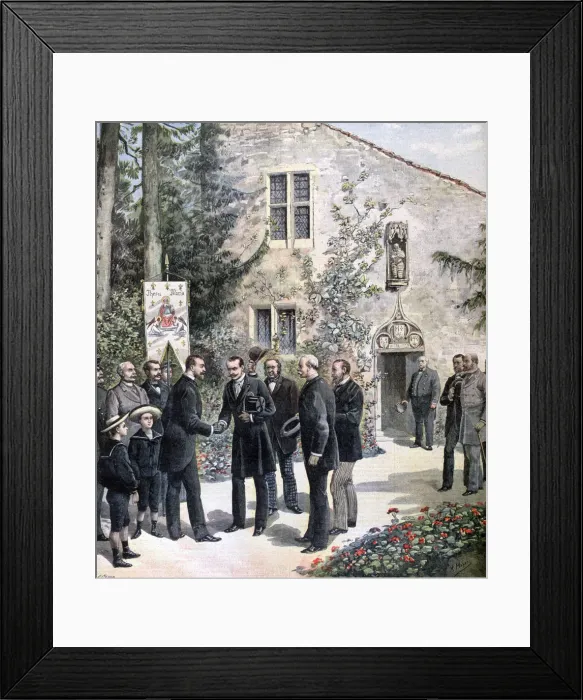 Framed Print : The Grand Duke Constantine of Russia visiting the house of Joan of Arc, Domremy, 1892. Artist: Henri Meyer Framed Print : The Grand Duke Constantine of Russia visiting the house of Joan of Arc, Domremy, 1892. Artist: Henri Meyer