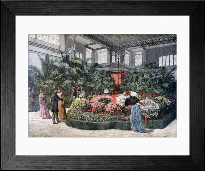 Framed Print : Horticulture exposition, Cours La Reine, Paris, 1892. Artist: F Meaulle Framed Print : Horticulture exposition, Cours La Reine, Paris, 1892. Artist: F Meaulle