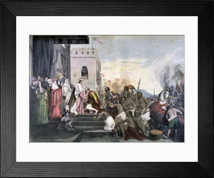 Framed Print : Return of Christopher Columbus, 1892 Framed Print : Return of Christopher Columbus, 1892