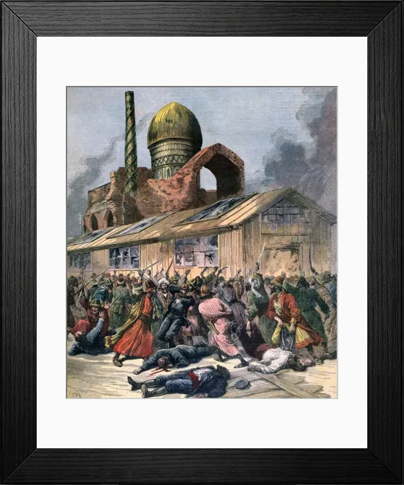 Framed Print : Cholera in Russia, the troubles in Astrakhan, 1892. Artist: Henri Meyer Framed Print : Cholera in Russia, the troubles in Astrakhan, 1892. Artist: Henri Meyer