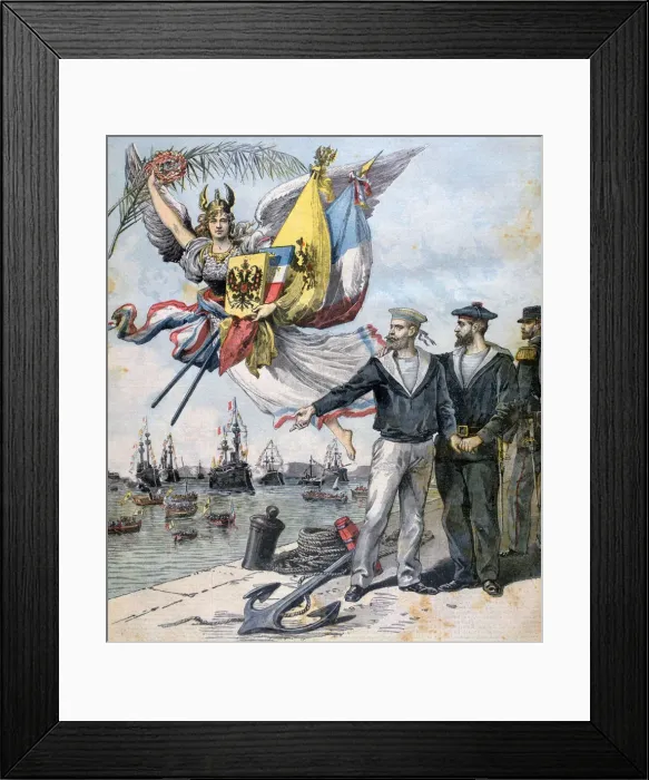 Framed Print : The Franco-Russian Entente, 1893. Artist: Henri Meyer Framed Print : The Franco-Russian Entente, 1893. Artist: Henri Meyer