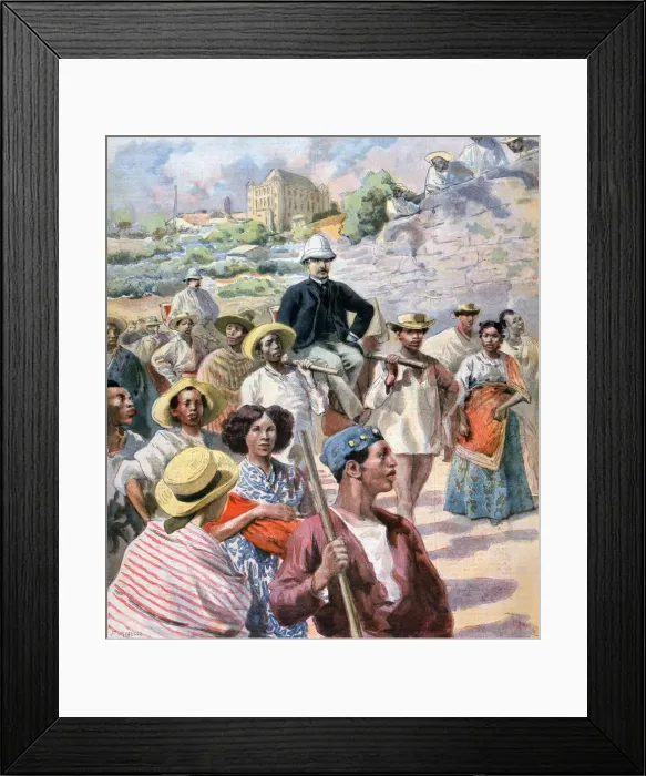 Framed Print : M le Myre de Vilers in Madagascar, 1894. Artist: F Meaulle Framed Print : M le Myre de Vilers in Madagascar, 1894. Artist: F Meaulle