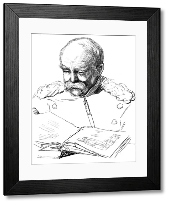 Framed Print : Otto von Bismark, German statesman, 1877. Artist: A von Werner Framed Print : Otto von Bismark, German statesman, 1877. Artist: A von Werner