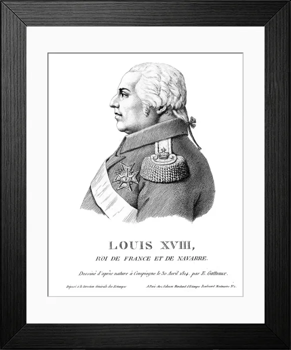 Framed Print : Louis XVIII, King of France, 1814 Framed Print : Louis XVIII, King of France, 1814