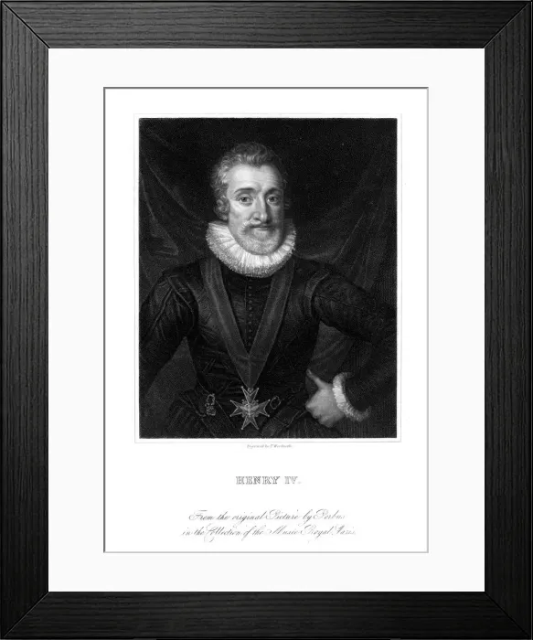 Framed Print : Henry IV, King of France, (19th century). Artist: Thomas A Woolnoth Framed Print : Henry IV, King of France, (19th century). Artist: Thomas A Woolnoth