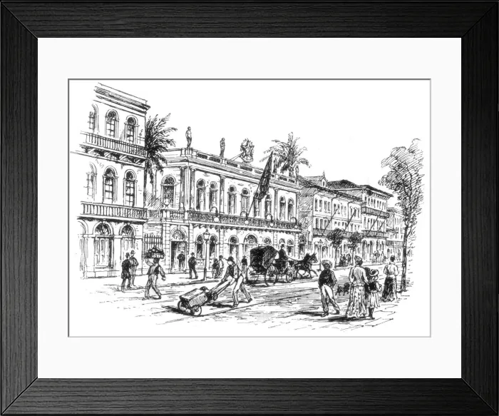 Framed Print : The Presidents Mansion, Rio De Janeiro, Brazil, 1892 Framed Print : The Presidents Mansion, Rio De Janeiro, Brazil, 1892