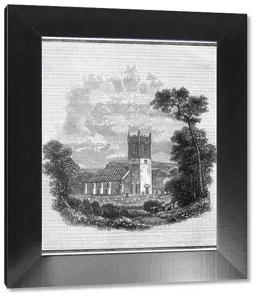 Lord Byrons burial place, Hucknall Torkard church, Nottinghamshire, 1888