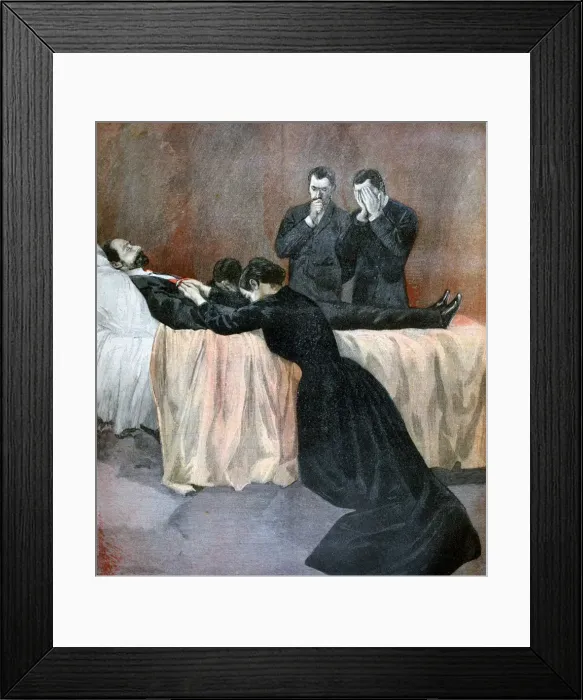 Framed Print : Death of Marie Francois Sadi Carnot, President of the French Third Republic, 1894 Framed Print : Death of Marie Francois Sadi Carnot, President of the French Third Republic, 1894