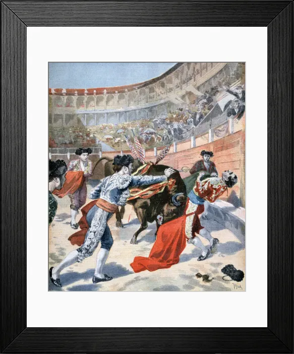 Framed Print : Bullfight in Madrid, Spain, 1894 Framed Print : Bullfight in Madrid, Spain, 1894